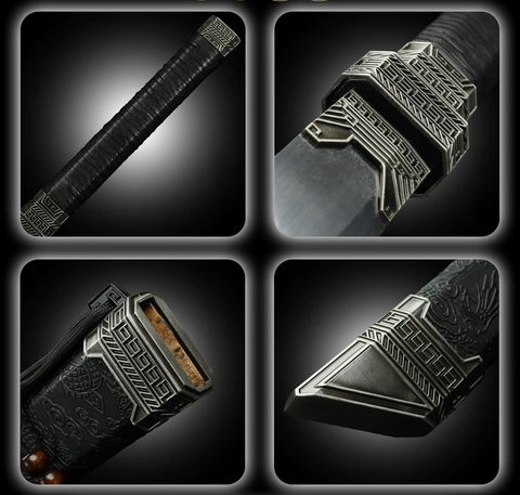 Tang Heng Star Blade Grooved Sword Replica blade detail