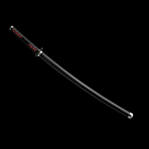 Full view of Tanjiro Kamado Nichirin katana with scabbard saya