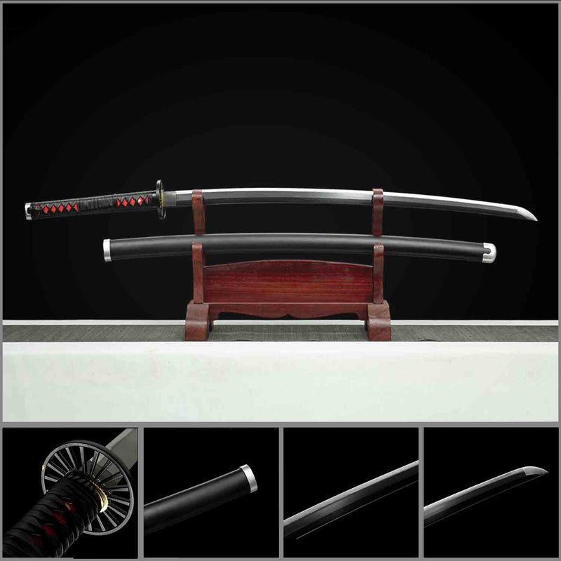 Tanjiro Second Generation Jet Black Nichirin Sword Metal Replica 