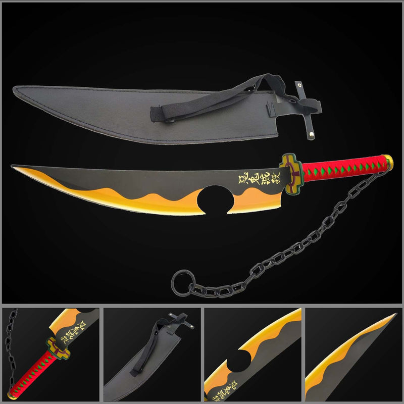 Tengen Uzui Nichirin Dual Blades – Demon Slayer Metall Cosplay Schwert 