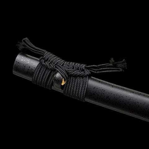 Full view of hardwood saya scabbard for Tensa Zangetsu sword
