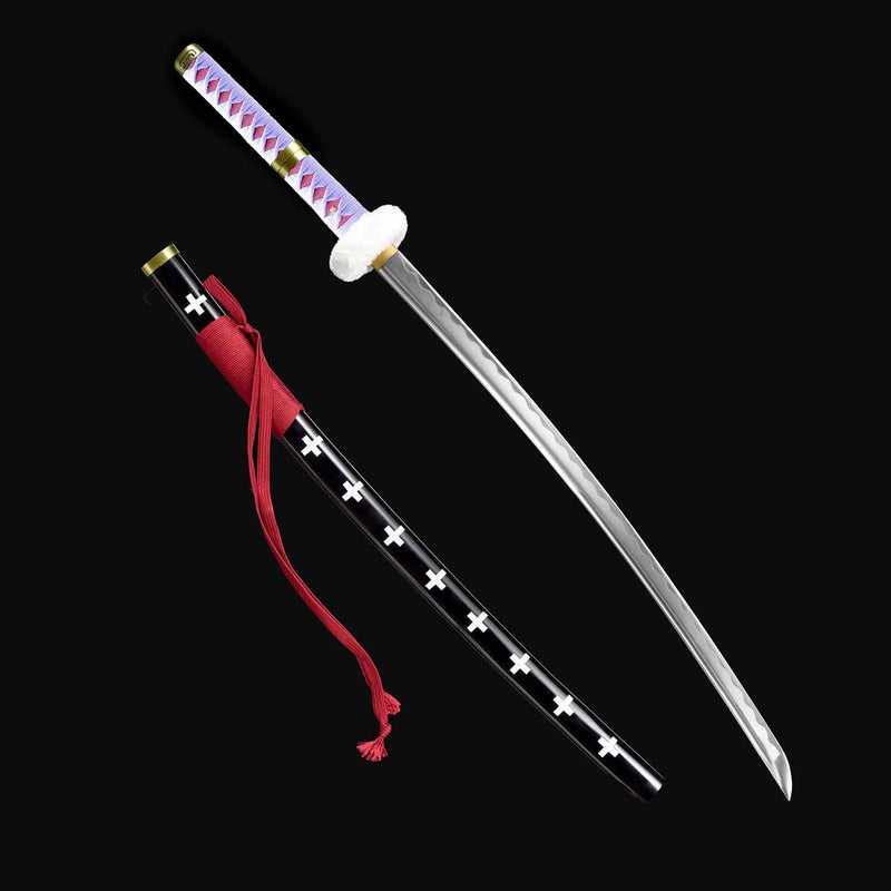 One Piece Trafalgar Law Kikoku-Schwert – Handgefertigtes Katana aus 1060er Kohlenstoffstahl 