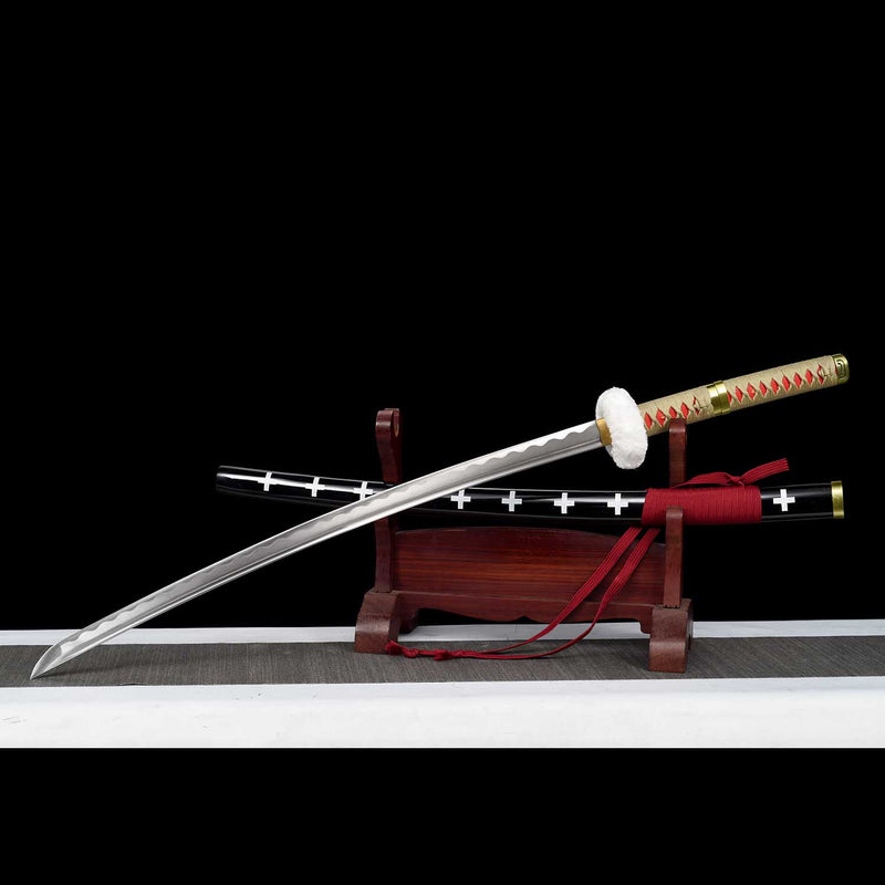 One Piece Trafalgar Law Kikoku-Schwert – Handgefertigtes Katana aus 1060er Kohlenstoffstahl 