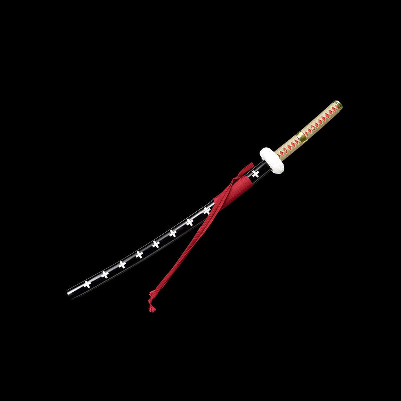 One Piece Trafalgar Law Kikoku-Schwert – Handgefertigtes Katana aus 1060er Kohlenstoffstahl 