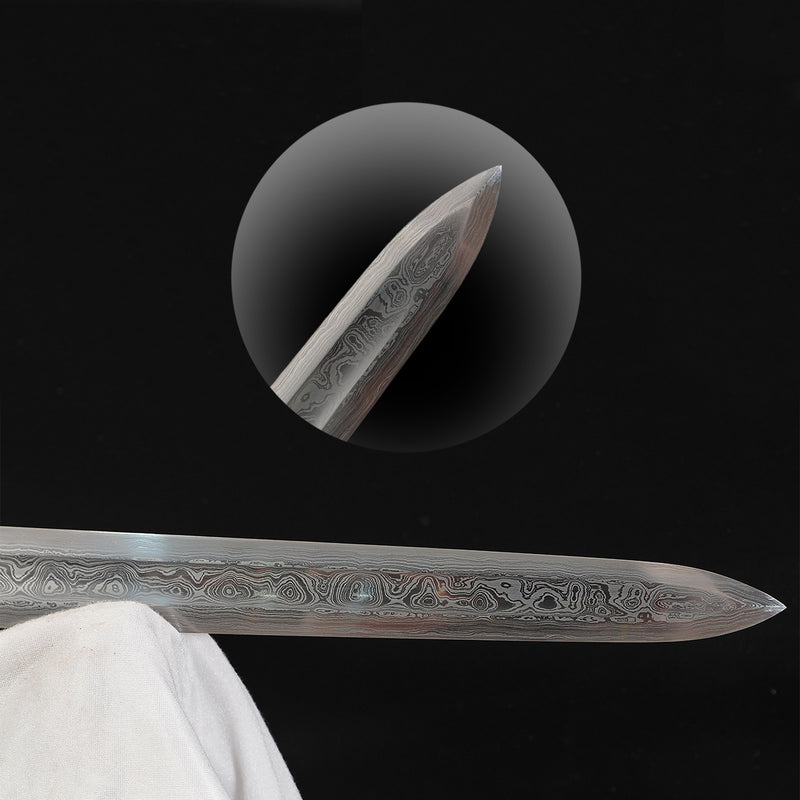 Hand Forged Viking Sword 1095 Folded Steel – Medieval European Sword 