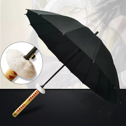 waterproof anime katana umbrella with durable 16-rib structure