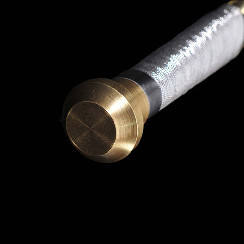 Single-handed wire-wrapped handle of the Harpe sword replica