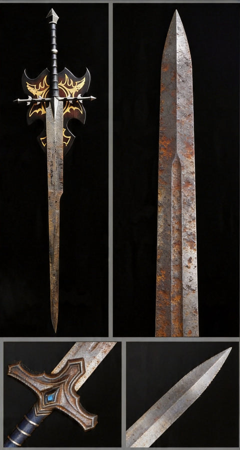 witch king nazgul sword stainless steel blade close up detail