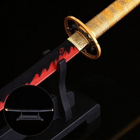 Yoriichi Tsugikuni Nichirin katana replica handle and sheath design Demon Slayer anime sword cosplay prop