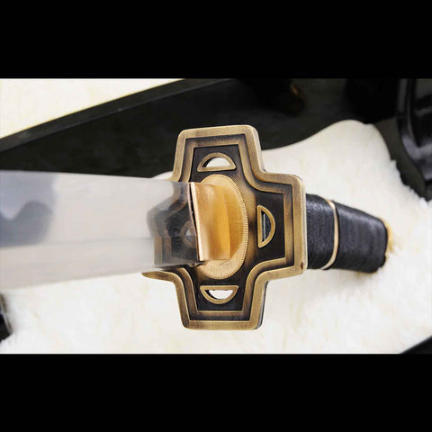 Yubashiri katana tsuba alloy guard close up