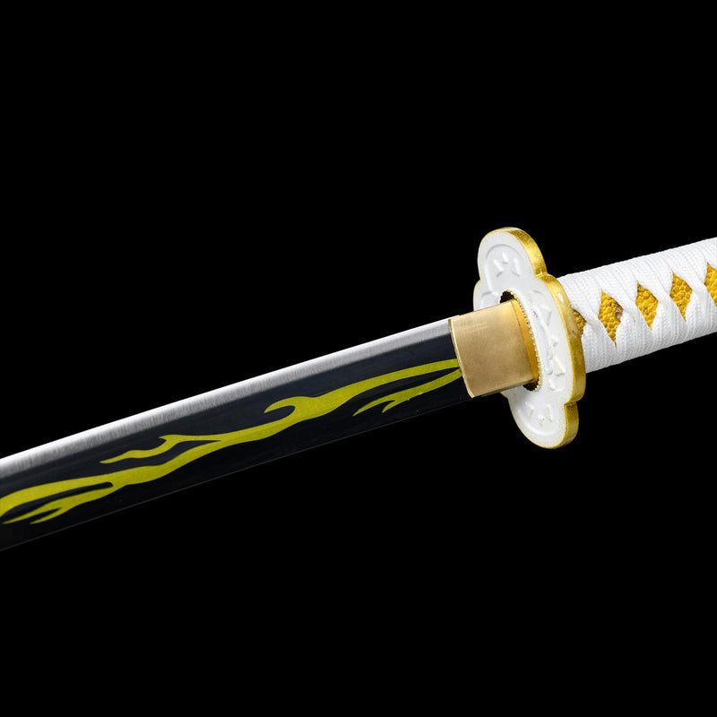 Zenitsu Agatsuma Nichirin Sword Demon Slayer Anime Katana 1095 Steel 