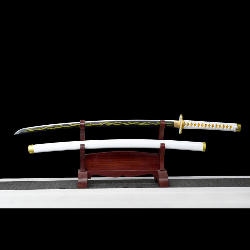 Zenitsu Agatsuma Nichirin Sword Demon Slayer Anime Katana 1095 Steel 
