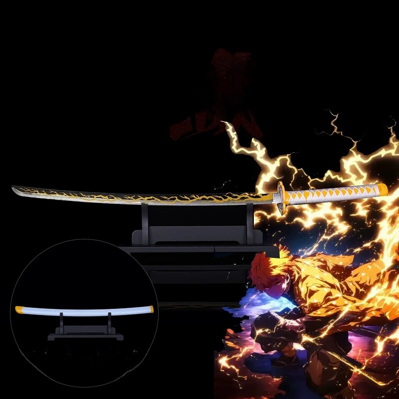 Zenitsu Agatsuma God-Speed Nichirin Sword Replica Demon Slayer Katana 