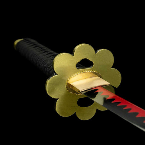 zoro shusui katana tsuba guard anime replica detail