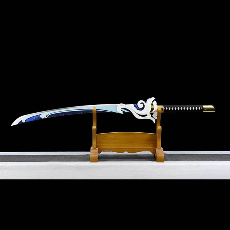Genshin Impact Akuoumaru Sword Replica – Metal Anime Weapon Set 