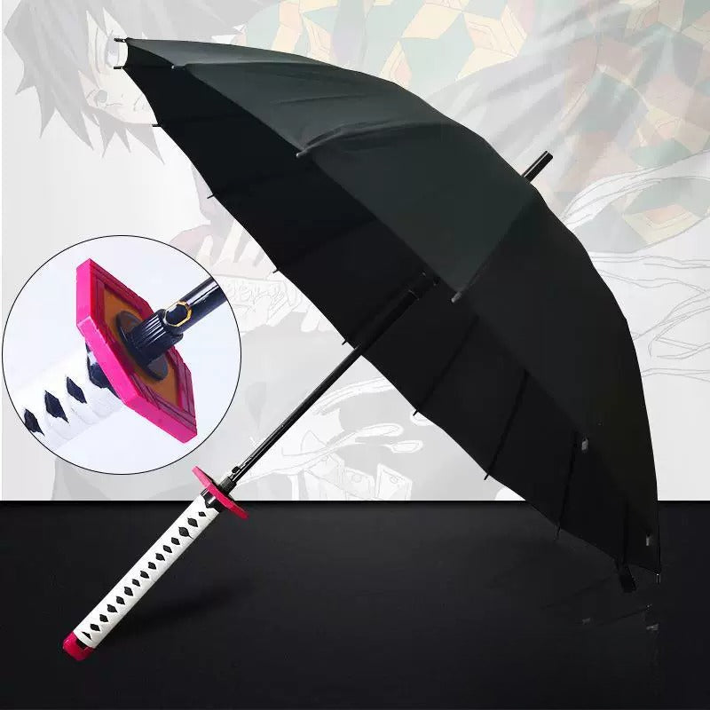 Anime Katana Sword Umbrella 16 Rib Windproof Cosplay Samurai 