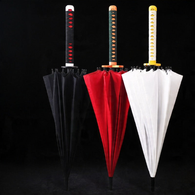 Anime Katana Sword Umbrella 16 Rib Windproof Cosplay Samurai 