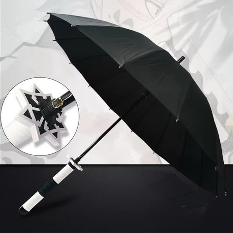 anime katana sword umbrella matte black finish samurai style design