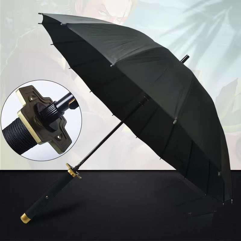 Anime Katana Sword Umbrella 16 Rib Windproof Cosplay Samurai 