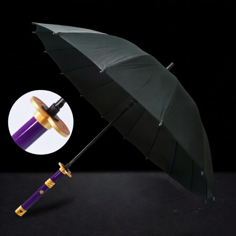 Shima Black 16-Rib Detachable Sword Umbrella – Anime Katana Cosplay 