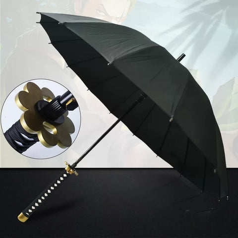 shusui black katana handle detachable sword umbrella cosplay samurai grip detail