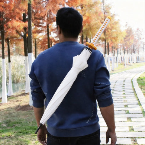 zenitsu agatsuma sword umbrella with carry sleeve for easy transport