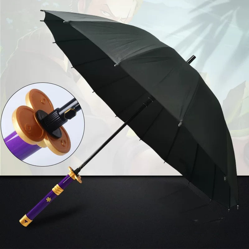 Anime Katana Sword Umbrella 16 Rib Windproof Cosplay Samurai 