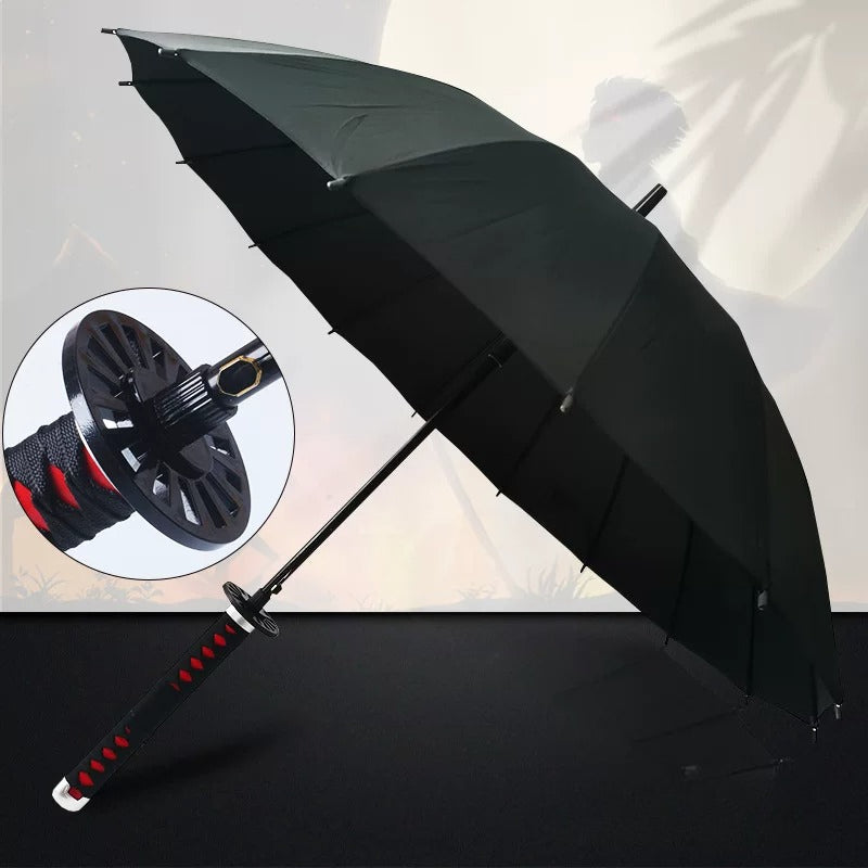 Anime Katana Sword Umbrella 16 Rib Windproof Cosplay Samurai 