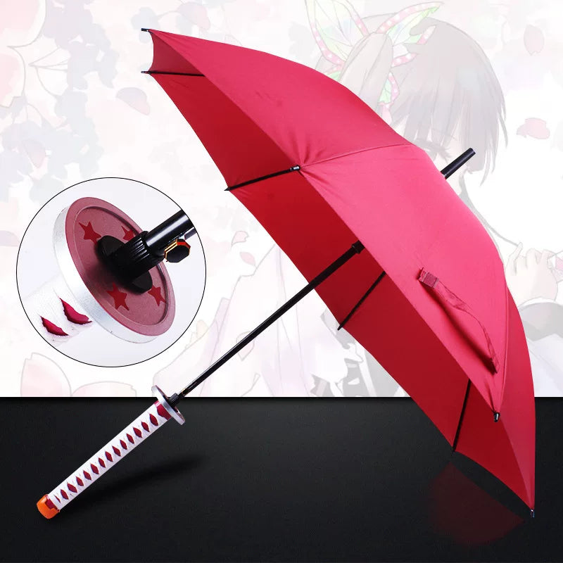 Anime Katana Sword Umbrella 16 Rib Windproof Cosplay Samurai 