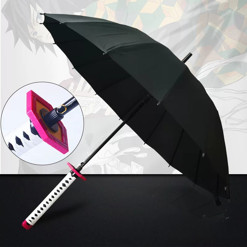 Anime Katana Sword Umbrella 16 Rib Windproof Cosplay Samurai 