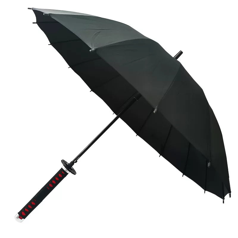 Anime Katana Sword Umbrella 16 Rib Windproof Cosplay Samurai 