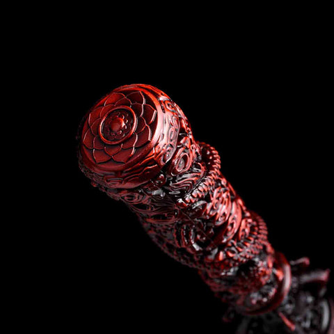 Black Myth Wukong Ruyi Jingu Bang 1:1 replica staff displayed as a collectible centerpiece