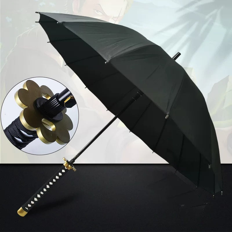 Anime Katana Sword Umbrella 16 Rib Windproof Cosplay Samurai 