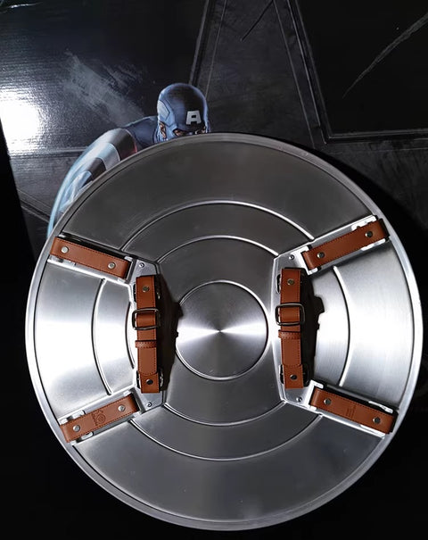 Captain America shield replica back side view aluminum alloy full metal