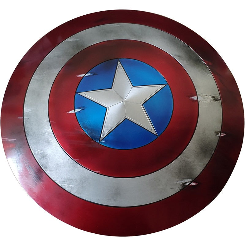 Captain America Kampfspuren-Schild 1:1 Vollmetall Aluminium Replik 