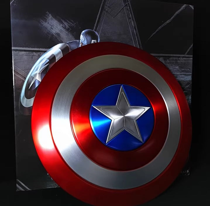 Captain America Kampfspuren-Schild 1:1 Vollmetall Aluminium Replik 