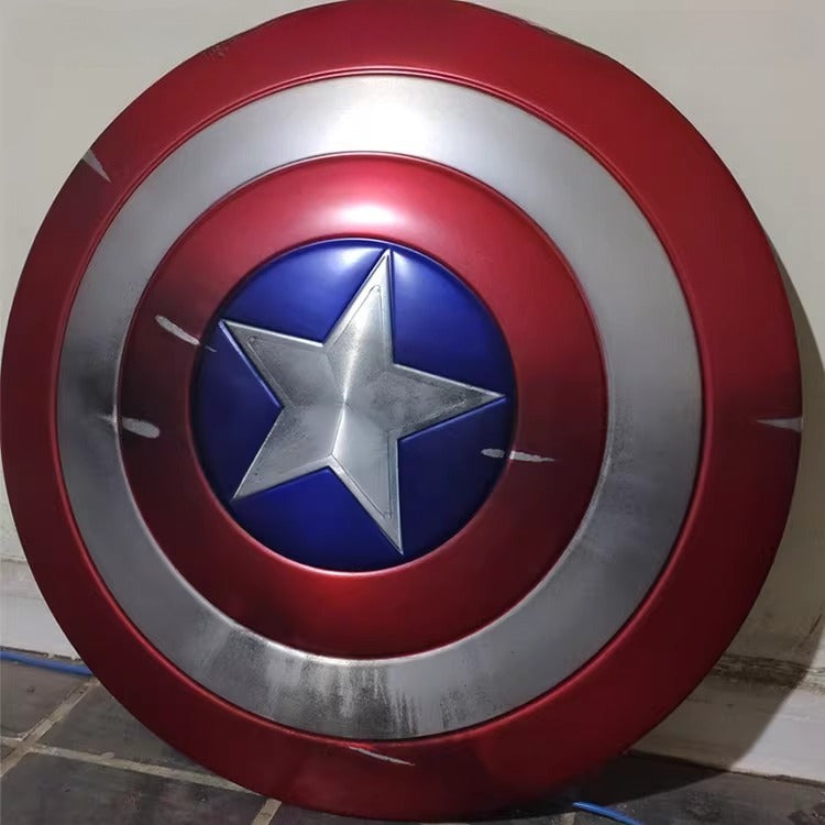 Captain America Kampfspuren-Schild 1:1 Vollmetall Aluminium Replik 