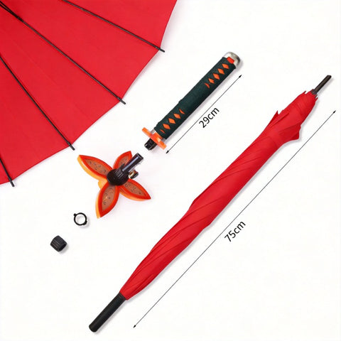 shinobu kocho red sword umbrella anime gift cosplay umbrella for fans and collectors