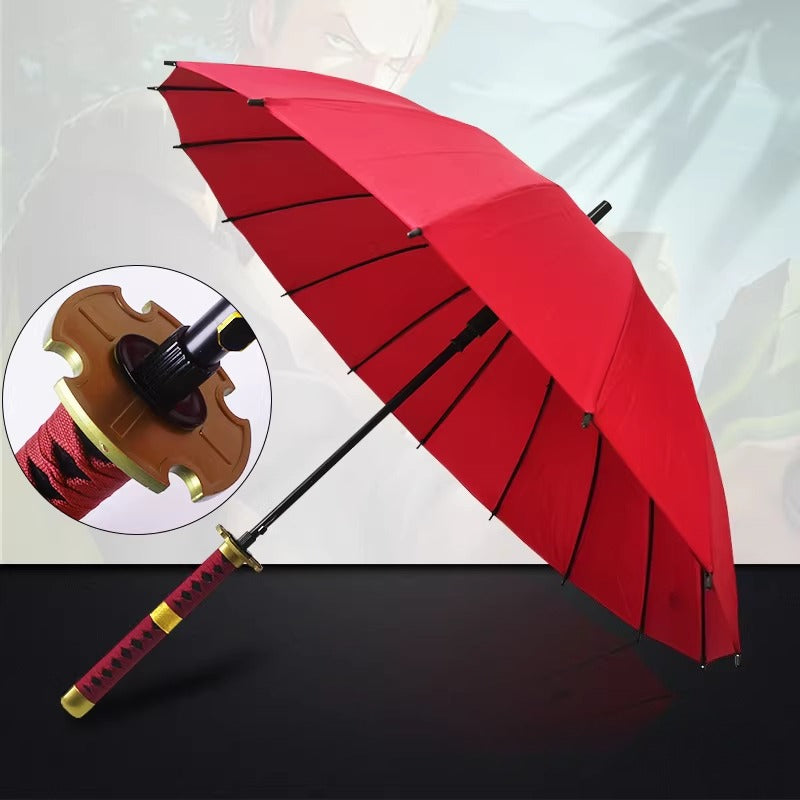 Onitetsu Classic Red 16-Rib Detachable Sword Umbrella Anime Katana Cosplay Umbrella 