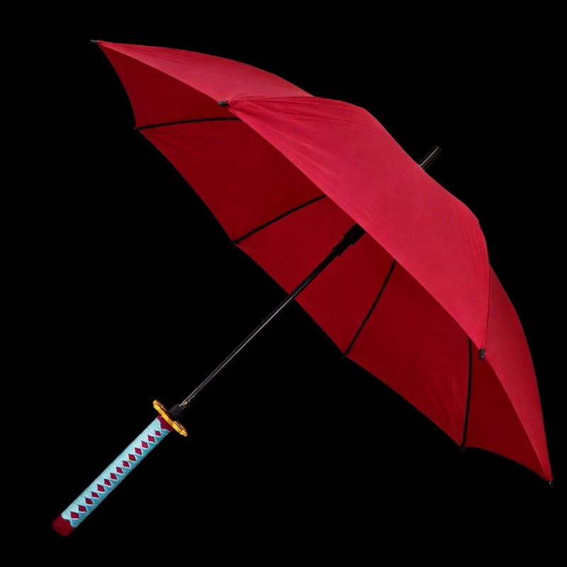 Mitsuri Kanroji Red Sword Umbrella 16 Rib Detachable Katana Cosplay 