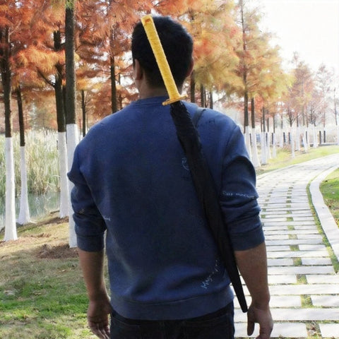 demon slayer yoriichi tsugikuni inspired black sword umbrella blade style look
