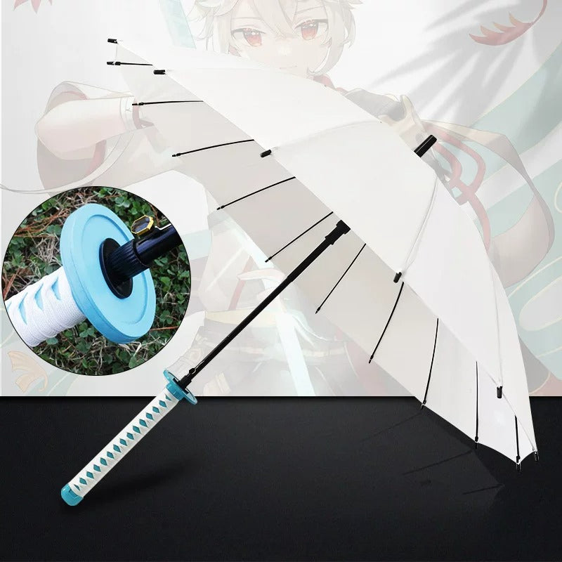Anime Katana Sword Umbrella 16 Rib Windproof Cosplay Samurai 