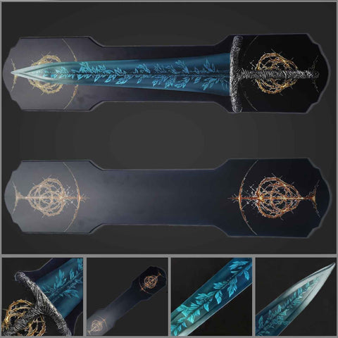 elden ring dark moon greatsword wall mount set 1:1 full metal sword display