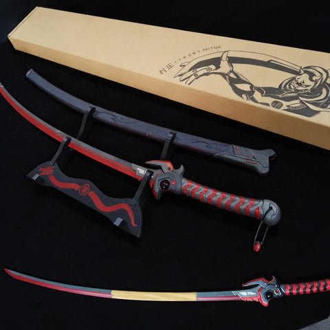 Overwatch Hanzo & Genji Sword Replica 1:1 Scale – White Tiger Dragon Ichimonji Ganjiang Moye Full Metal Cosplay Weapon Prop