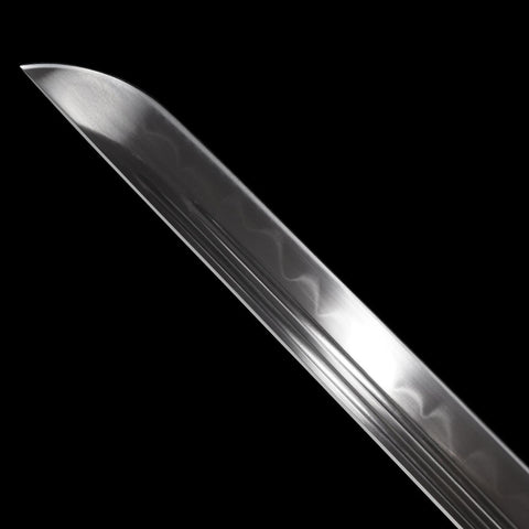 full size straight blade katana sword 102cm length blue handle silver scabbard
