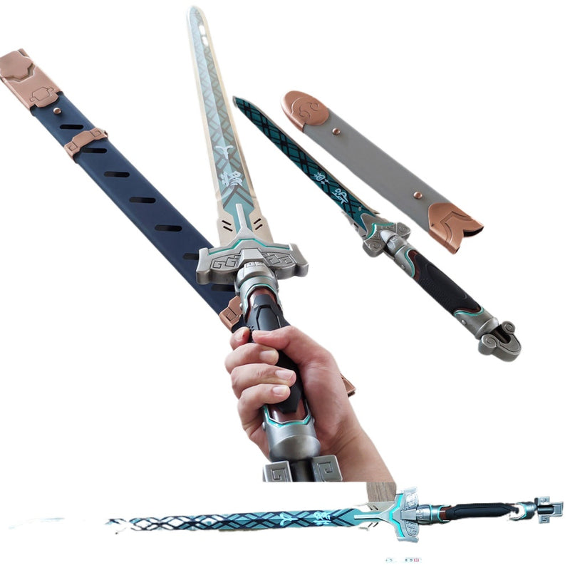 Overwatch Ganjiang Moye Sword Set 1:1 Metal Cosplay Replica 