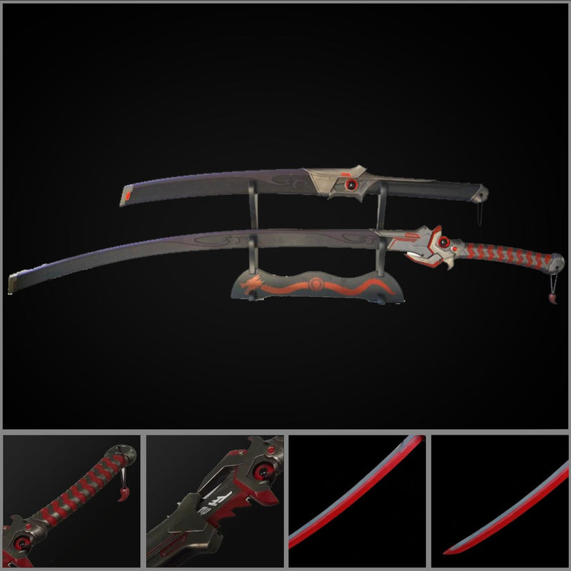 Genji Muramasa & Masamune Dual Sword Set 1:1 Metal Cosplay Replica 