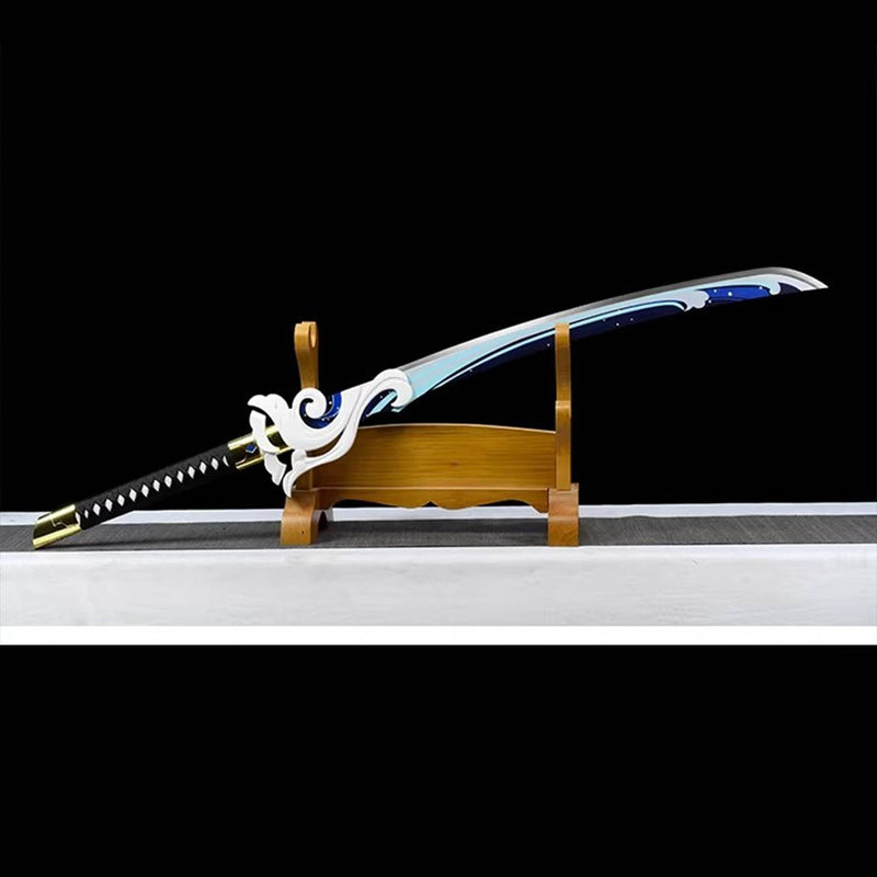 Genshin Impact Akuoumaru Sword Replica – Metal Anime Weapon Set 