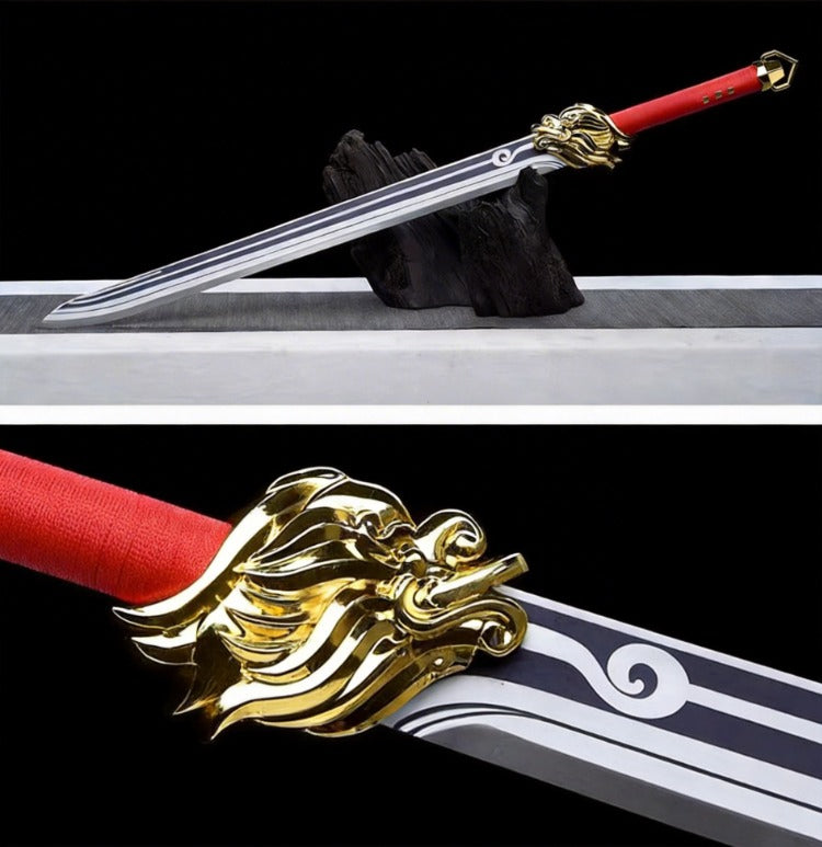 Genshin Impact Lion’s Roar Sword Replica – 1:1 Metal Cosplay Weapon 