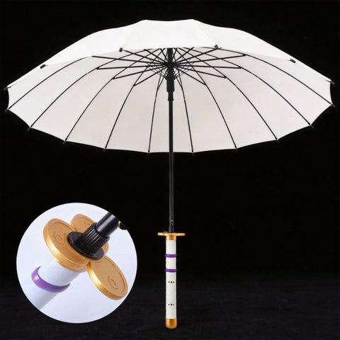 genshin impact inspired ame no habakiri white sword umbrella cosplay prop